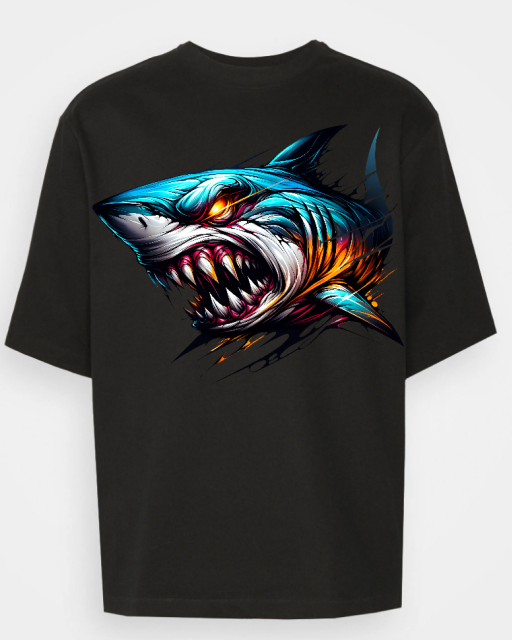 T-shirt oversize unisexe  IronTeeth Shark